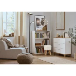 LIVARNO® Fellhocker (weiß) - B-Ware neuwertig
