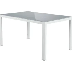 LIVARNO HOME Alu-Gartentisch »Houston« weiß, 140 x 92 x 74 cm - B-Ware