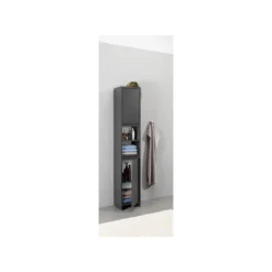 LIVARNO home Badezimmer-Hochschrank Oslo, anthrazit - B-Ware neuwertig