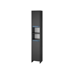LIVARNO home Badezimmer-Hochschrank Oslo, anthrazit - B-Ware neuwertig