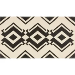 LIVARNO HOME Baumwollteppich, 67 x 120 cm (schwarz/creme) - B-Ware sehr gut