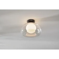 LIVARNO home LED-Wand- und Deckenleuchte, Lampenschirm aus hochwertigem Glas (Transparent) - B-Ware neuwertig