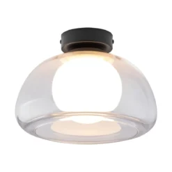 LIVARNO home LED-Wand- und Deckenleuchte, Lampenschirm aus hochwertigem Glas (Transparent) - B-Ware neuwertig