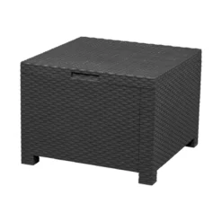 LIVARNO home Loungeset mit Tisch, 4-teilig, Kunststoff, anthrazit - B-Ware Transportschaden Kosmetisch