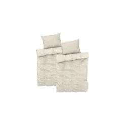 LIVARNO home Renforcé Bettwäsche-Set, 140 x 200 cm, 70 x 90 cm, 4-teilig, gemustert beige - B-Ware sehr gut