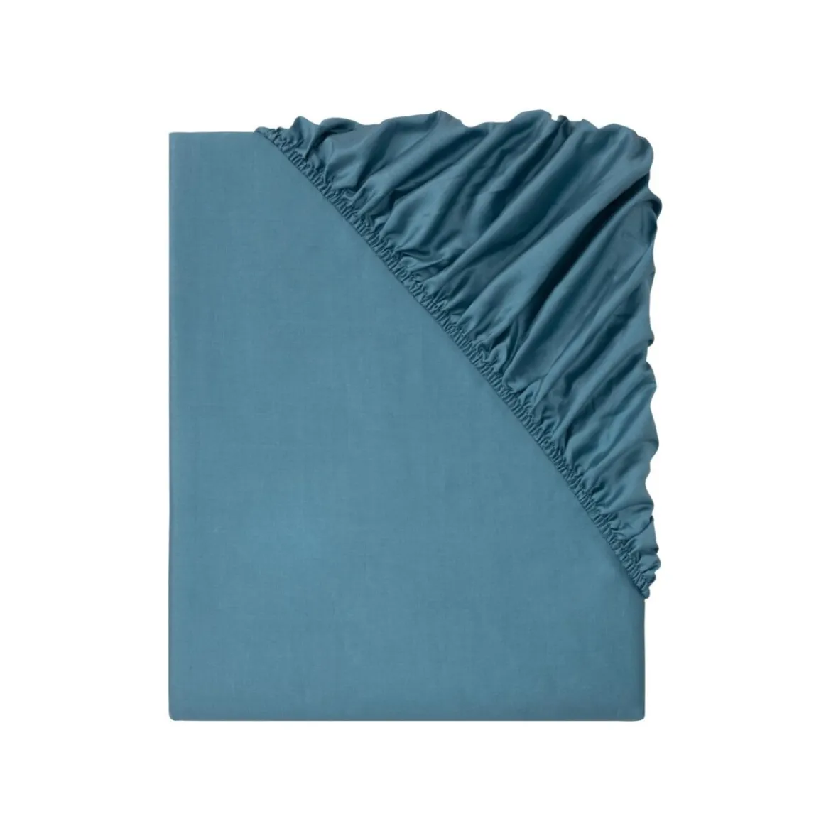 LIVARNO home Satin-Spannbettlaken, 90-100 x 200 cm (Blau) - B-Ware neuwertig