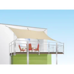 LIVARNO home Sonnensegel, rechteckig, beige - B-Ware neuwertig