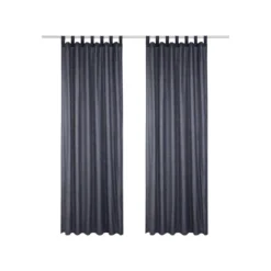 LIVARNO home Vorhangschal-Set, 2 Stück, 135 x 240 cm (Anthrazit) - B-Ware sehr gut