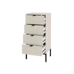 LIVARNO® Kommode, mit Lamellen-Optik, sandbeige - B-Ware