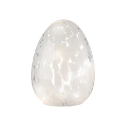 LIVARNO® Osterdekoration Glas Hase / Osterei LED (Ei/weiß) - B-Ware neuwertig