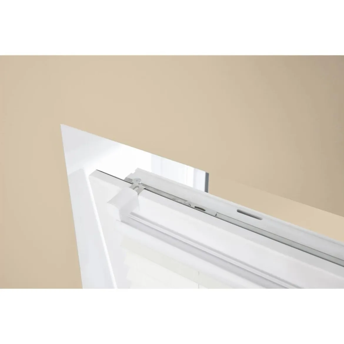 LIVARNO® Plissee Rollo für Fenster, 90 x 130 cm, Montage ohne Bohren (Weiß) - B-Ware neuwertig