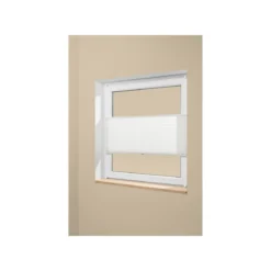LIVARNO® Plissee-Rollo, für Fenster, Montage ohne Bohren, 70 x 130 cm, weiß - B-Ware sehr gut