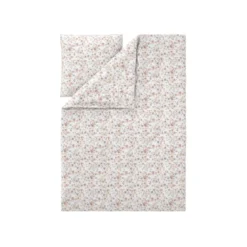 LIVARNO® Satin-Bettwäsche, 135 x 200 cm (Blumen/weiß) - B-Ware neuwertig