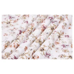 LIVARNO® Satin-Bettwäsche, 135 x 200 cm (Blumen/weiß) - B-Ware neuwertig