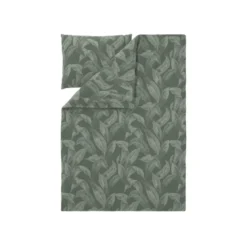 LIVARNO® Satin-Bettwäsche, 140 x 200 cm, 70 x 90 cm, grün - B-Ware neuwertig
