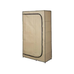 LIVARNO® Textilkleiderschrank, anthrazit, beige - B-Ware