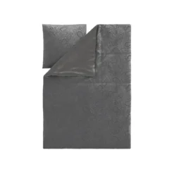 LIVARNO® Wendebettwäsche, aus Plüsch, 140 x 200 cm, grau - B-Ware neuwertig
