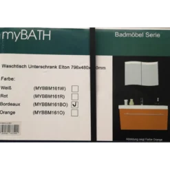 myBATH Waschtisch Unterschrank Elton 796x480x400mm MYBBM161BO Bordeaux - B-Ware neuwertig