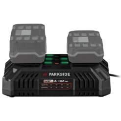 PARKSIDE® 20 V / 2x 4,5 A Akku-Doppelladegerät »PDSLG 20 B1«, ohne Akku - B-Ware