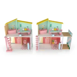 PLAYTIVE Holz Fashion Doll Puppenhaus, 8-teilig - B-Ware sehr gut