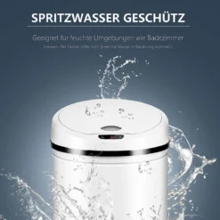 Ribelli Automatik-Mülleimer, mit Sensor, 50L, weiß - B-Ware Transportschaden Kosmetisch