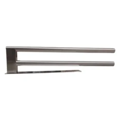 Ribelli Doppelarm-Handtuchhalter, silber - B-Ware