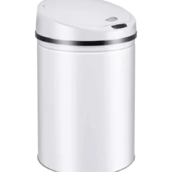 Ribelli Edelstahl Mülleimer - Abfalleimer mit Sensor - automatisches Öffnen und Schließen 60L weiß - B-Ware Transportschaden Kosmetisch
