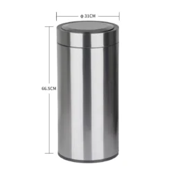 Ribelli Sensor-Mülleimer 30 L, rund, grau - B-Ware neuwertig