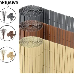 Ribelli Sichtschutzmatte, aus PVC, 160 x 400 cm, anthrazit - B-Ware neuwertig