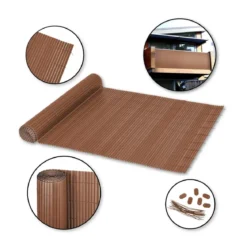 Ribelli Zaunsichtschutz Sichtschutzmatte PVC 1,4 x 4 m braun - B-Ware sehr gut