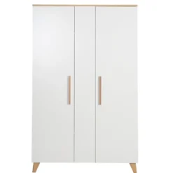 roba Kleiderschrank 'Leon', 2,5-türig, Weiß / Othello Eiche - B-Ware neuwertig