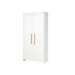 roba Kleiderschrank 'Lilo', 2-türig, weiß/natur - B-Ware neuwertig