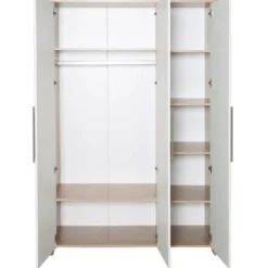 roba Kleiderschrank 'Malo', 3-türig, Weiß / Eichen-Dekor - B-Ware sehr gut