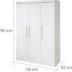 roba Kleiderschrank 'Maren', 3-türig, weiß - B-Ware neuwertig
