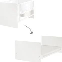 roba Kombi-Kinderbett 'Anton' 70 x140 cm, Babybett umbaubar zum Juniorbett, inkl. Umbauecken, 3-Fach höhenverstellbar - B-Ware