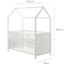 roba Kombi-Kinderbett, 3-fach verstellbar, 70 x 140 cm, weiß - B-Ware neuwertig