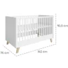 roba Kombi-Kinderbett 'Smile', 70 x 140 cm, Füße aus Eiche massiv / weiß - B-Ware sehr gut