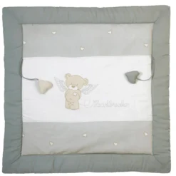 roba Krabbeldecke 'Heartbreaker', 100 x 100 cm, Spiel-/ Laufgittereinlage, grau - B-Ware neuwertig