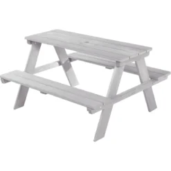 roba 'Outdoor +' Kindersitzgruppe, wetterfest, aus Massivholz, grau - B-Ware
