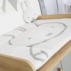 roba Wickelauflage Miffy, 85 x 75 cm, weiß/grau - B-Ware neuwertig
