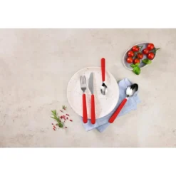 SILVERCREST® Edelstahl-Besteck-Set (Rot) - B-Ware neuwertig