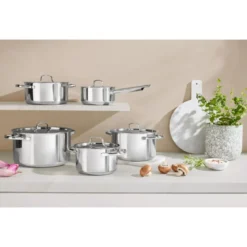 SILVERCREST® Edelstahl-Topf-Set, 10-teilig - B-Ware