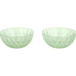 SILVERCREST® Glas-Eisbecher-Set / Glas-Eisschalen-Set (Schälchen/mint) - B-Ware neuwertig