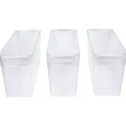 SILVERCREST® Kühlschrank-Organizer mit Deckel, 3er Set, 3,4 L - B-Ware Transportschaden Kosmetisch