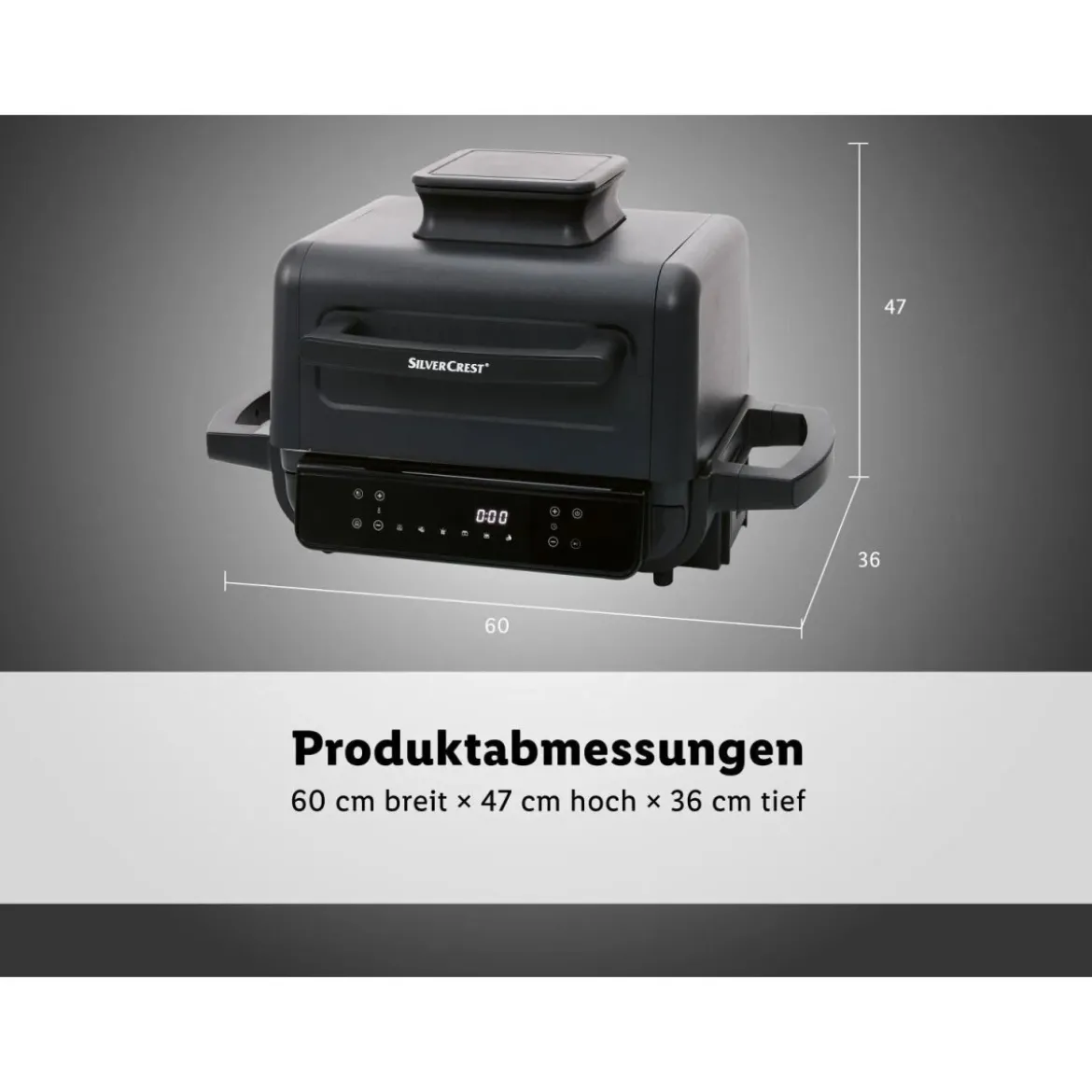 SILVERCREST® KITCHEN TOOLS Heißluftfritteuse mit Grill- und Räucherfunktion »SHLFS 2200 A1«, 2200 W, 3,8 l - B-Ware