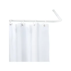 WENKO Universal Winkelstange, für Vorhänge (weiß) - B-Ware sehr gut