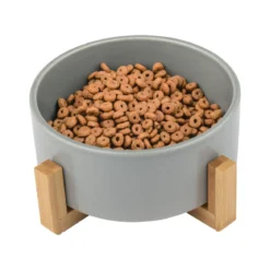 ZOOFARI® Futternapf / Doppelfutternapf (Einzelnapf, Grau) - B-Ware neuwertig